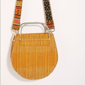 Free People Melrose Straw Crossbody Bag